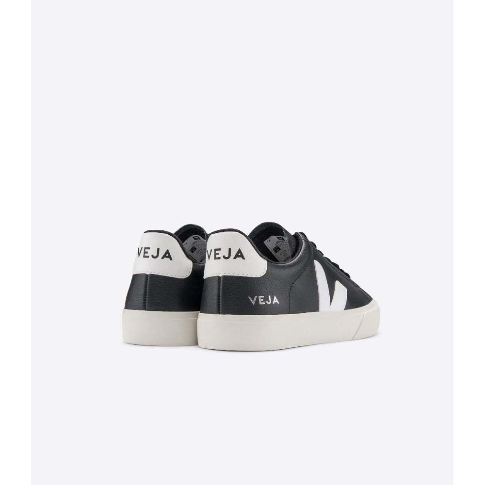 Low Tops Sneakers Barbati Veja CAMPO CHROMEFREE Black/White | RO 294TCE